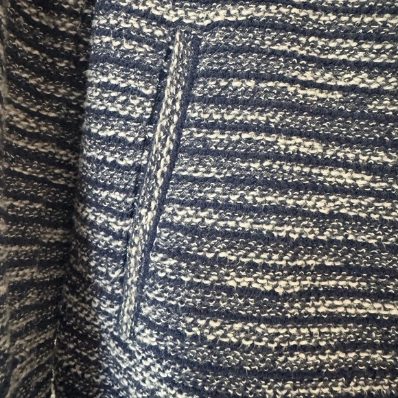 LOFT Navy and White Textured Jacket -Medium - Picture 4 of 7